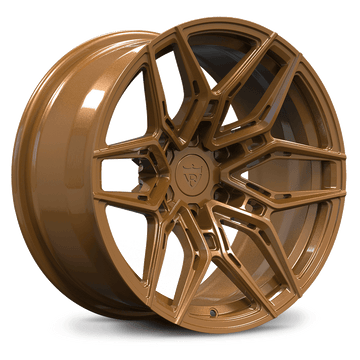 Custom forged monoblock concave wheel in bronze finish, ideal for truck and Dodge Ram custom applications.